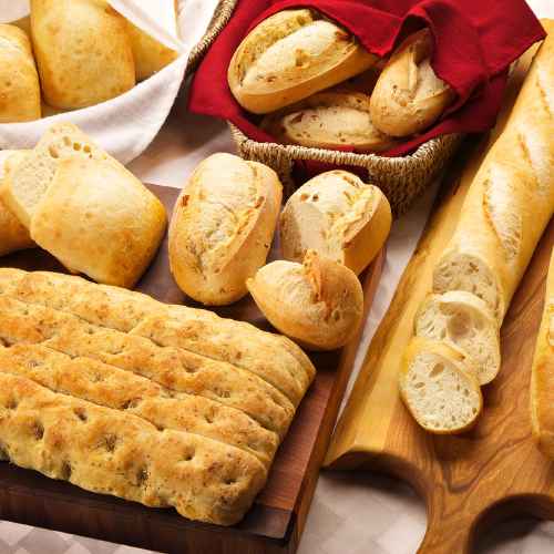 A selecton of Upper Crust breads and rolls