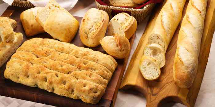 A selection of Upper Crust breads and rolls