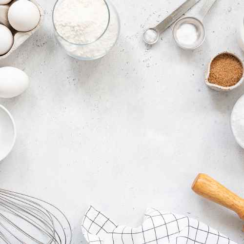 A selection of raw baking ingredients